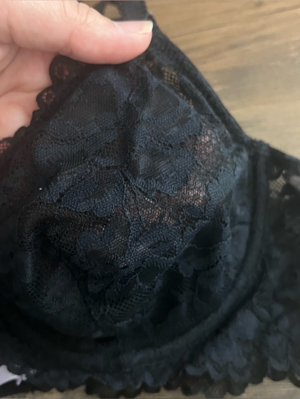 Savage X Fenty Black Lace Bra Size 36B - Picture 3 of 8